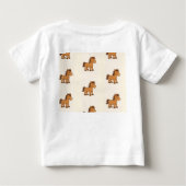 かわいいホースイラストレーション ベビーTシャツ (裏面)