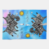 かわいいホームカラフルスイートホームキッチンタオル キッチンタオル (横)