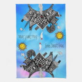 かわいいホームカラフルスイートホームキッチンタオル キッチンタオル (縦)