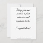 かわいいホームカラフルスイートホームグリーティングカード 招待状 (裏面)