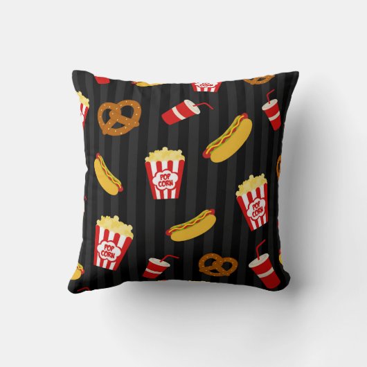 かわいいホームシアターのパターンの枕 クッション (裏面)