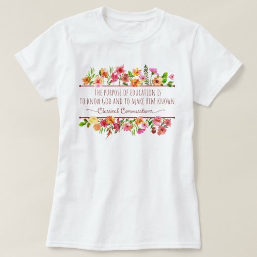 かわいいホームスクール先生クラシカル会話 Tシャツ (デザイン正面)