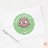 かわいいホーム焼いたクッキーマンガレーベル ラウンドシール (封筒)