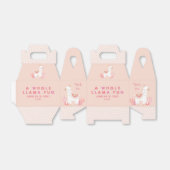 かわいいホールラマおもしろいピンク1歳の誕生日パーティー フェイバーボックス (折り畳みなし)