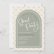 かわいいボウズセージ緑の卒業式パーティー