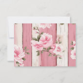 かわいいボウファンシーフローラワンガール1st誕生日 サンキューカード (裏面)