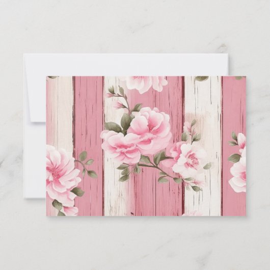 かわいいボウファンシーフローラワンガール1st誕生日 サンキューカード (裏面)