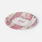 かわいいボウファンシーフローラワンガール1st誕生日 ペーパープレート (アングル)