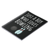 かわいいボウリングギフト 赤ちゃん 男の子 子供 ボウラー チャイルド ノートブック (左側)