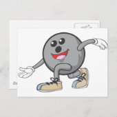 かわいいボウリングボール選手 ポストカード (正面/裏面)