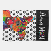 かわいいボクカラフルサー犬のキッチンタオル キッチンタオル (横)