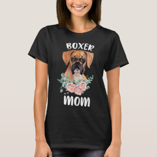 かわいいボクサーギフトボクサー母マドッグ愛犬水色Fl Tシャツ