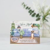 かわいいボクサーコージーニューホームムービング 案内ポストカード (スタンド正面)