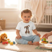 かわいいボクサーパピー 赤ちゃんや幼児向け ベビーTシャツ