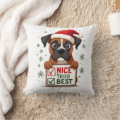 かわいいボクサー犬のクリスマスプレゼント 頑張ってみた ( クッション (ブランケット)