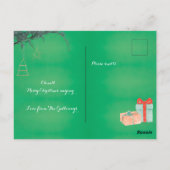 かわいいボクサー犬のクリスマス私は良いポストカードだった ポストカード (裏面)