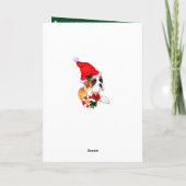 かわいいボクサー犬のクリスマス シーズンカード (裏面)