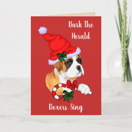 かわいいボクサー犬のクリスマス シーズンカード