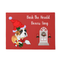かわいいボクサー犬のクリスマス
