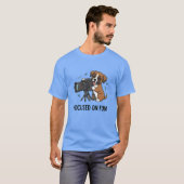 かわいいボクサー犬のフォトグラフィーグラフィック ダークカラー Tシャツ (正面フル)