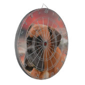 かわいいボクサー犬の水彩油絵画芸術 ダーツボード (正面左)