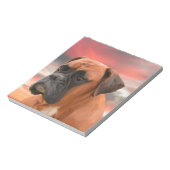 かわいいボクサー犬の水彩油絵画芸術 ノートパッド (回転)