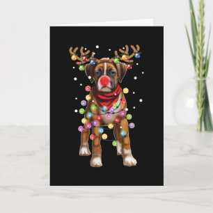 かわいいボクサー犬の面白いクリスマスホリデーギフト カード
