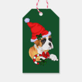 かわいいボクサー犬クリスマスギフトタグ ギフトタグ (裏面)