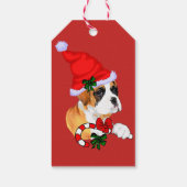 かわいいボクサー犬クリスマスギフトタグ ギフトタグ (裏面)