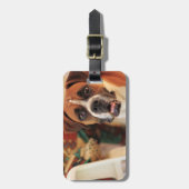 かわいいボクサー ラゲッジタグ (正面縦)