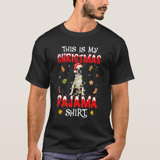 かわいいボストンテリアこれは私のクリスマスパジャマD Tシャツ (正面)