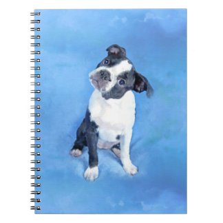 かわいいボストンテリアの子犬の絵画 ノートブック