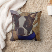 かわいいボストンテリアの芸術 クッション (ブランケット)