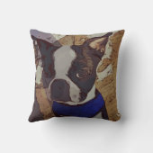 かわいいボストンテリアの芸術 クッション (裏面)