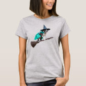 かわいいボストンテリアの魔女 Tシャツ (正面)