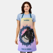 かわいいボストンテリアパーソナライズされた犬 エプロン (着用した状態)