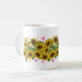 かわいいボストンテリアースマーフラワーフローラドッグ恋人 コーヒーマグカップ (正面左)