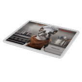 かわいいボストンテリア グラス カッティングボード (角)