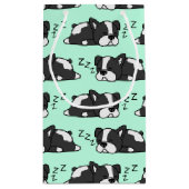 かわいいボストンテリアZZZ愛犬家ギフトペットパピー スモールペーパーバッグ (裏面)