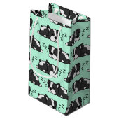 かわいいボストンテリアZZZ愛犬家ギフトペットパピー スモールペーパーバッグ (裏面アングル)