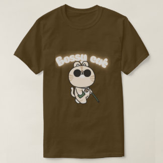 かわいいボス猫Tシャツ - 楽しい猫のグラフィックTシャツ Tシャツ