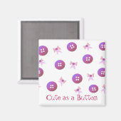 かわいいボタンと弓ことわざ マグネット (正面/裏面)