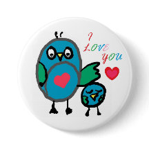 かわいいボタンのバッジ