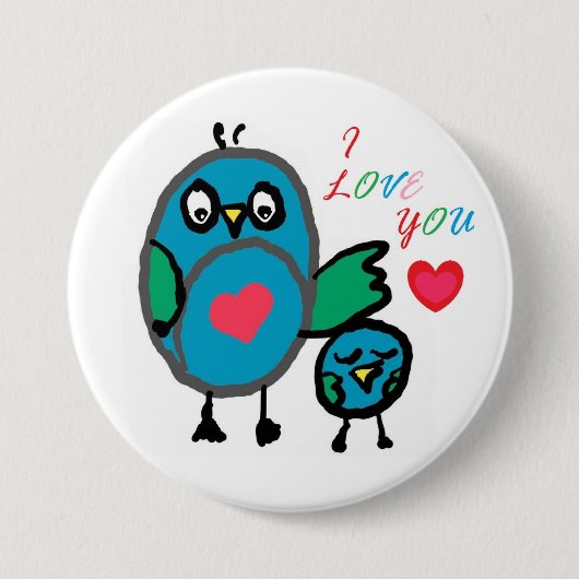 かわいいボタンのバッジ 缶バッジ (正面)