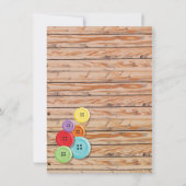 かわいいボタンの赤ちゃんシャワー招待状 招待状 (裏面)