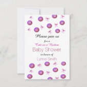 かわいいボタンの赤ちゃんシャワー招待状 招待状 (正面)