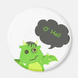 かわいいボタンアイドゾンビドラゴン マグネット