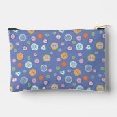 かわいいボタンパターンビーチタオル アクセサリーポーチ (裏面)