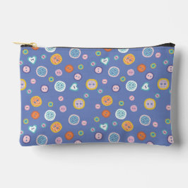 かわいいボタンパターンビーチタオル アクセサリーポーチ