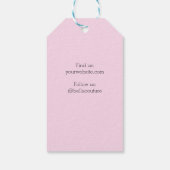 かわいいボタンピンクのギフトラベル ギフトタグ (裏面)